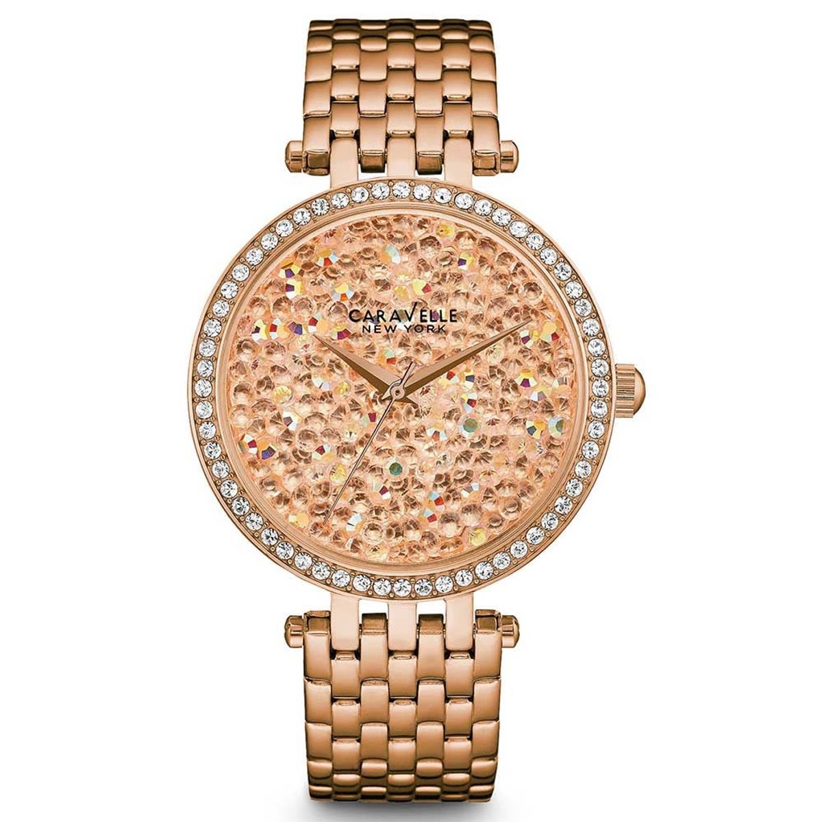 CARAVELLE NEW YORK - Reloj Caravelle by Bulova Mujer 44L222 Cristales Swarovski - Oro Rosa
