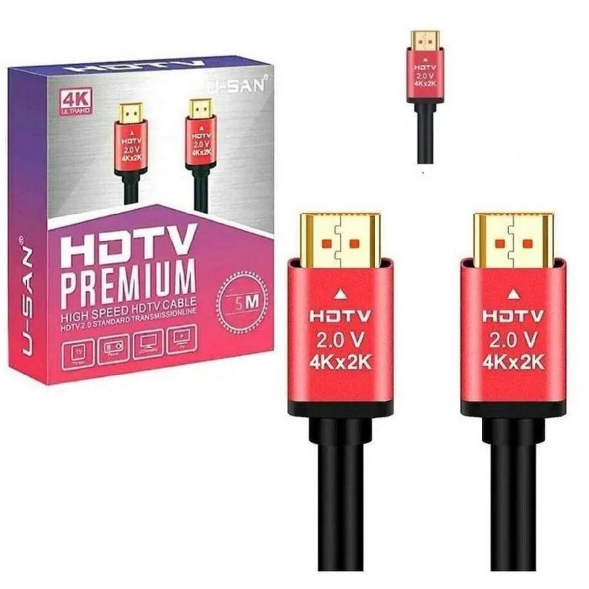 SEISA - Cable Hdmi 4k Premium - Punta Dorada - Ultra Hd 3 Metros