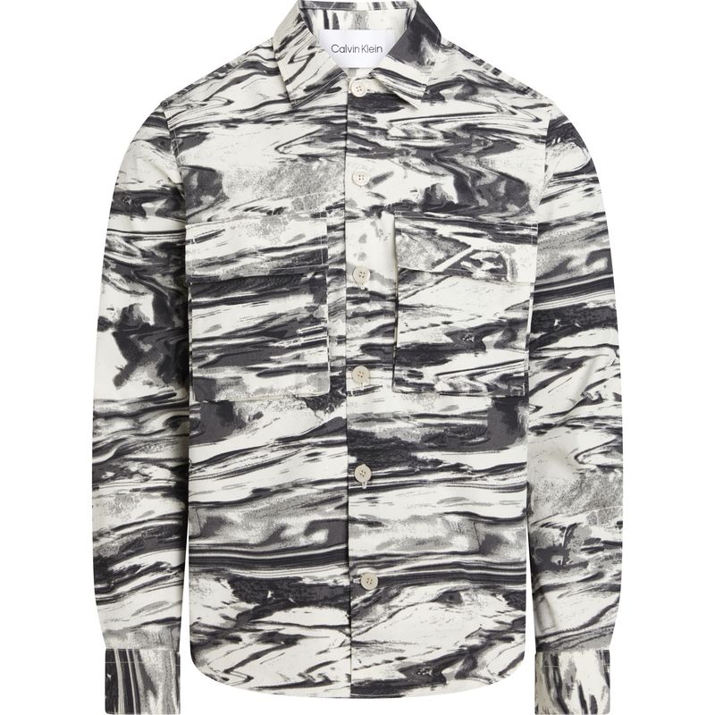 CALVIN KLEIN - CAMISA COTTON NYLON AOP OVERSHIRT