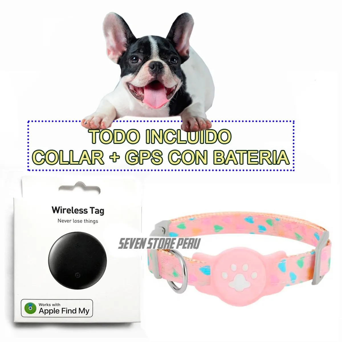 AIPHONE - Collar para Perro con GPS con batería incluida para Iphone