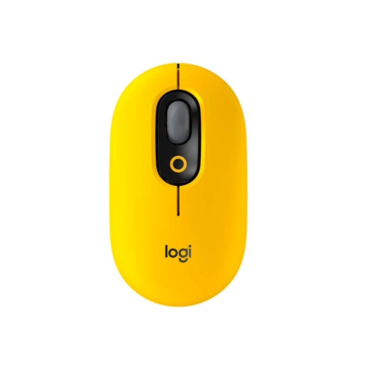 LOGITECH - Mouse Bluetooth Logitech POP Negro  Amarillo