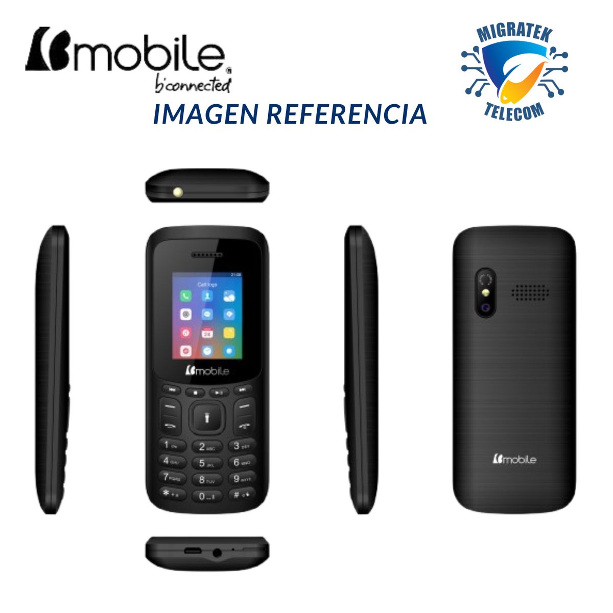 BMOBILE - Teléfono Movil BMOBILE K391 2G Dual SIM Radio FM - Color Negro
