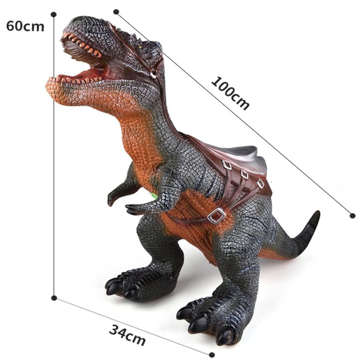 GENERICO - Dinosaurio de goma a tamaño grande para niños  tiranosaurio