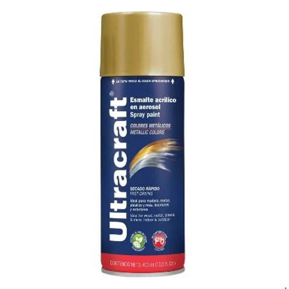 GENERICO - PINTURA EN SPRAY ORO METÁLICO 400ML, ULTRACRAFT 40028