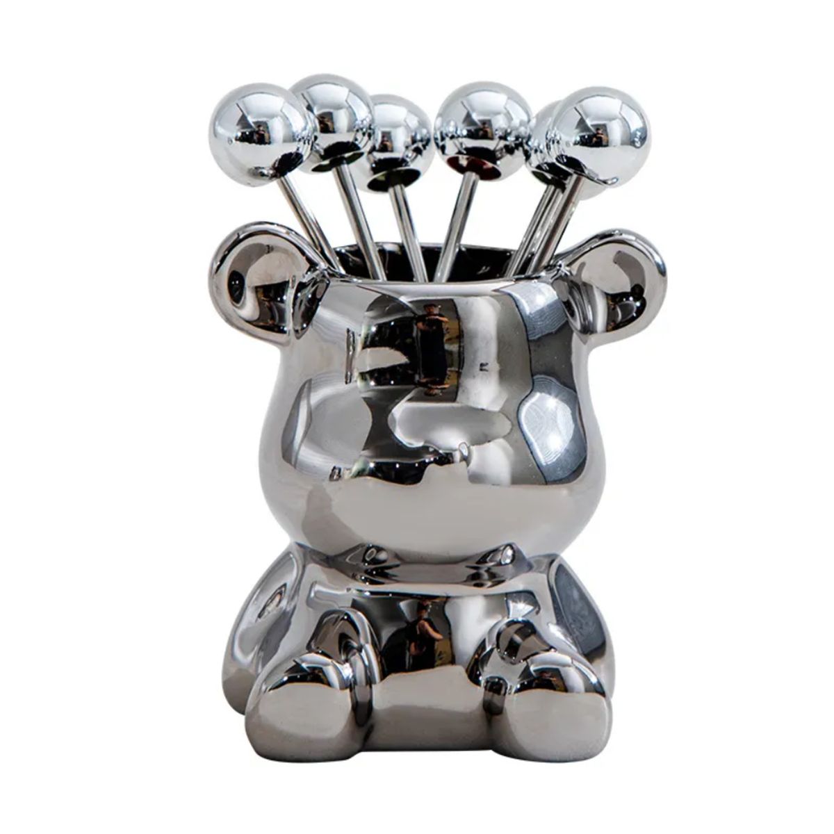 HYGGE - Juego de Mini Tenedores Picker Soporte Diseño de Oso