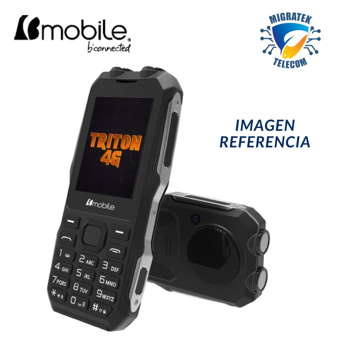 BMOBILE - Teléfono Movil Bmobile TRITON 4G Dual SIM - Radio FM - Color Negro