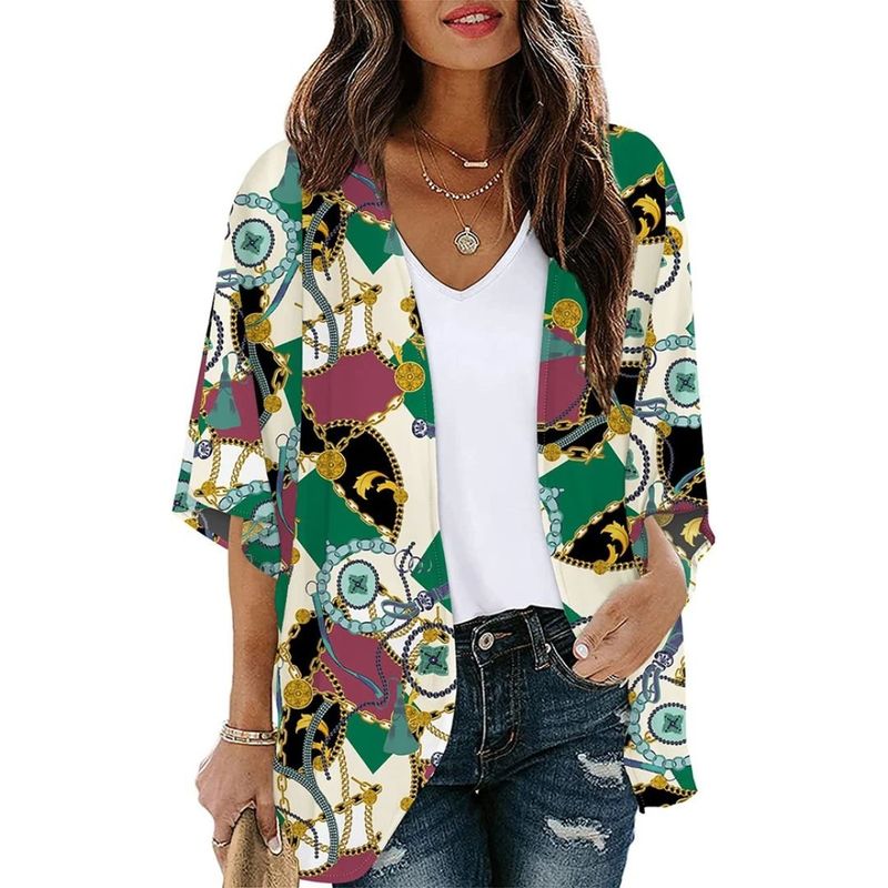 KAST PE - Kimono Trust Cardigan con estampado - Talla M