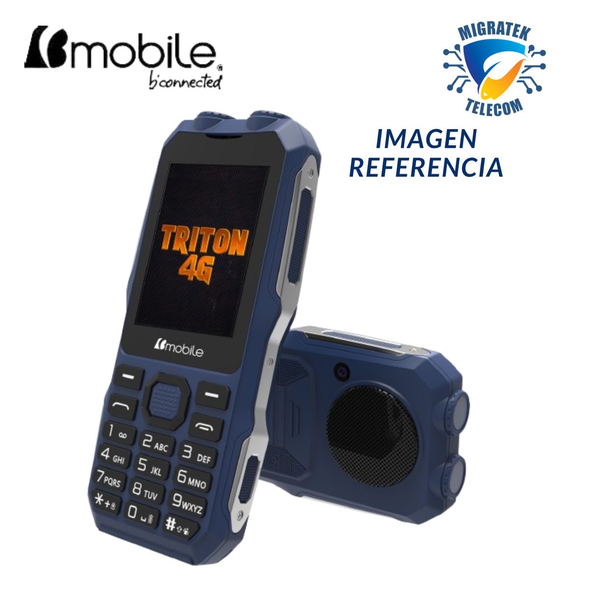 BMOBILE - Teléfono Movil Bmobile TRITON 4G Dual SIM - Radio FM - Color Azul