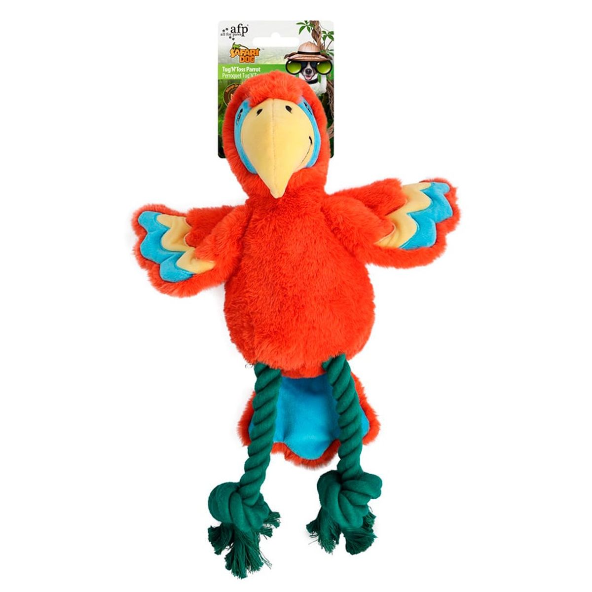 ALL FOR PAWS - Peluche para perros -  Loro pepe safari  AFP