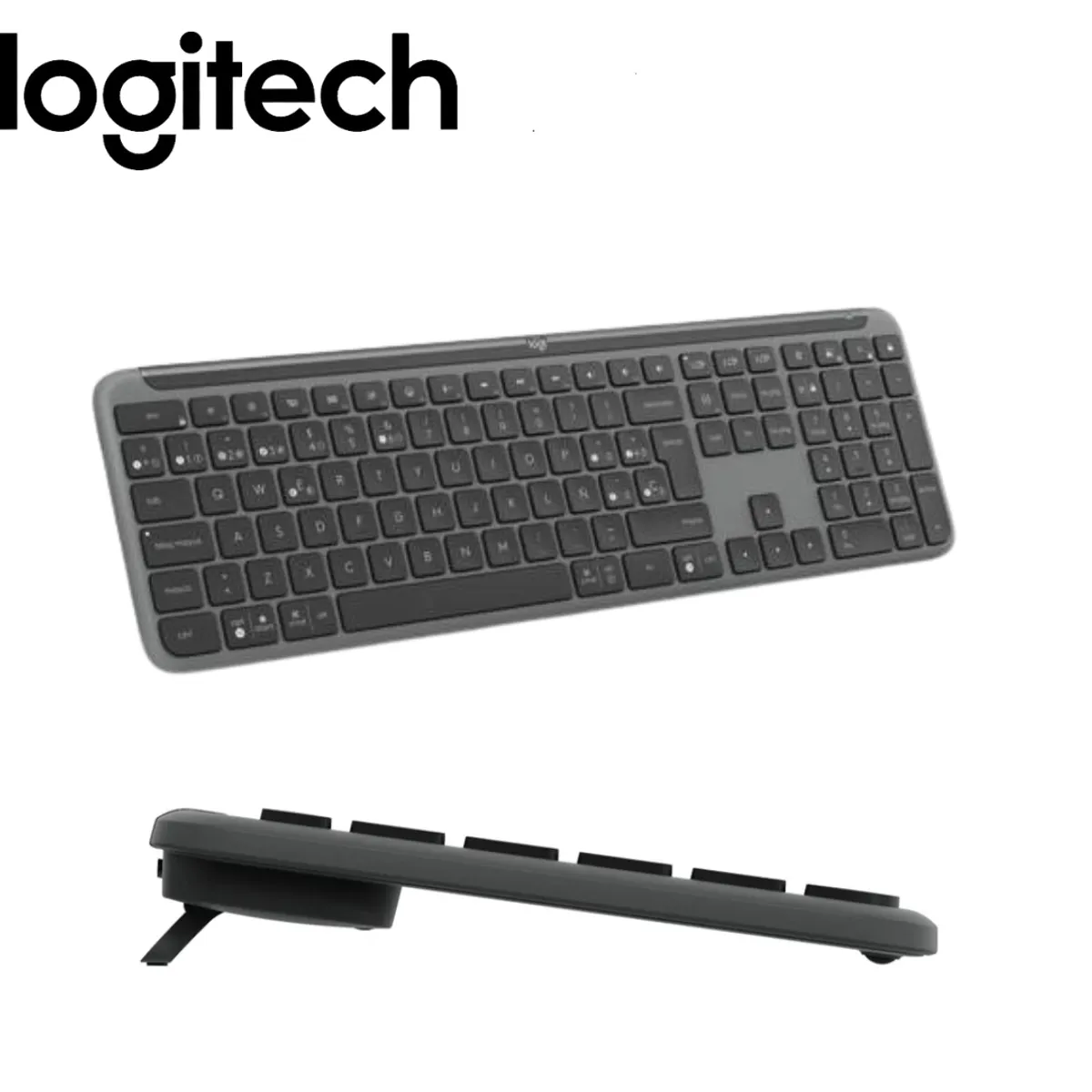 LOGITECH - Teclado Logitech Slim Silent K950 - Inalámbrico BluetoothBolt Negro