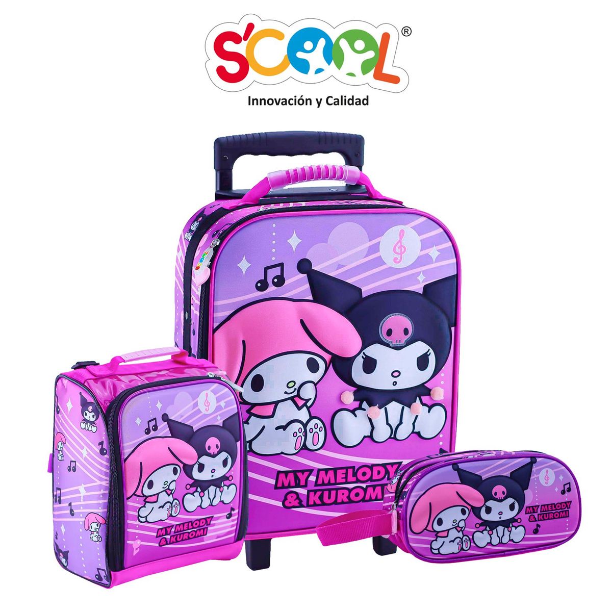 SCOOL - Set Maleta Grande My Melody y Kuromi Magic Premium - Scool