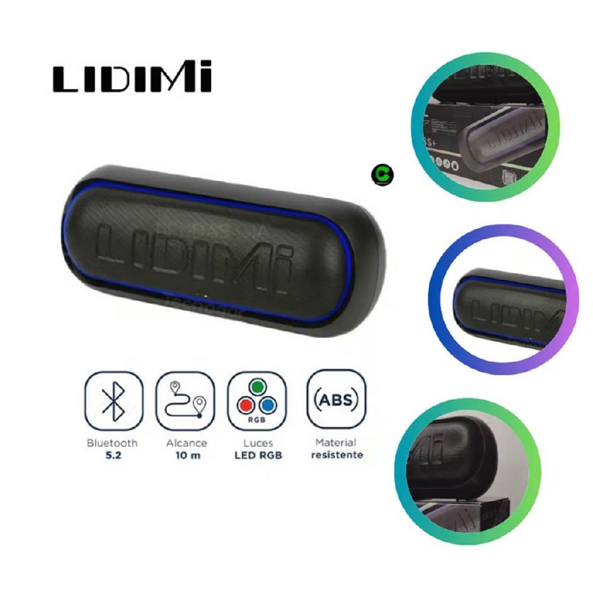 GENERICO - Parlante BTUSBFM Portátil negro