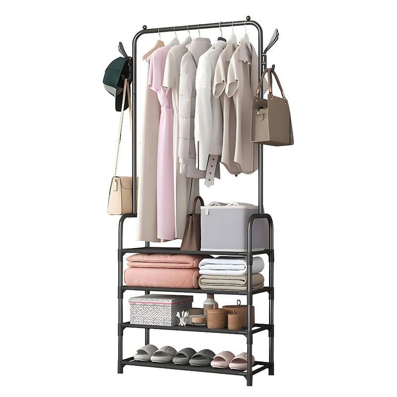 GENERICO - Colgador de Ropa Zapatera Elegante con Ruedas 152x60x295cm