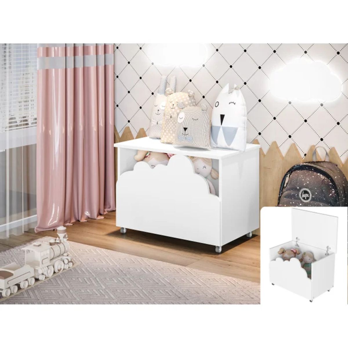 GENERICO - Baúl Infantil Lululi Blanco R&R MUEBLES