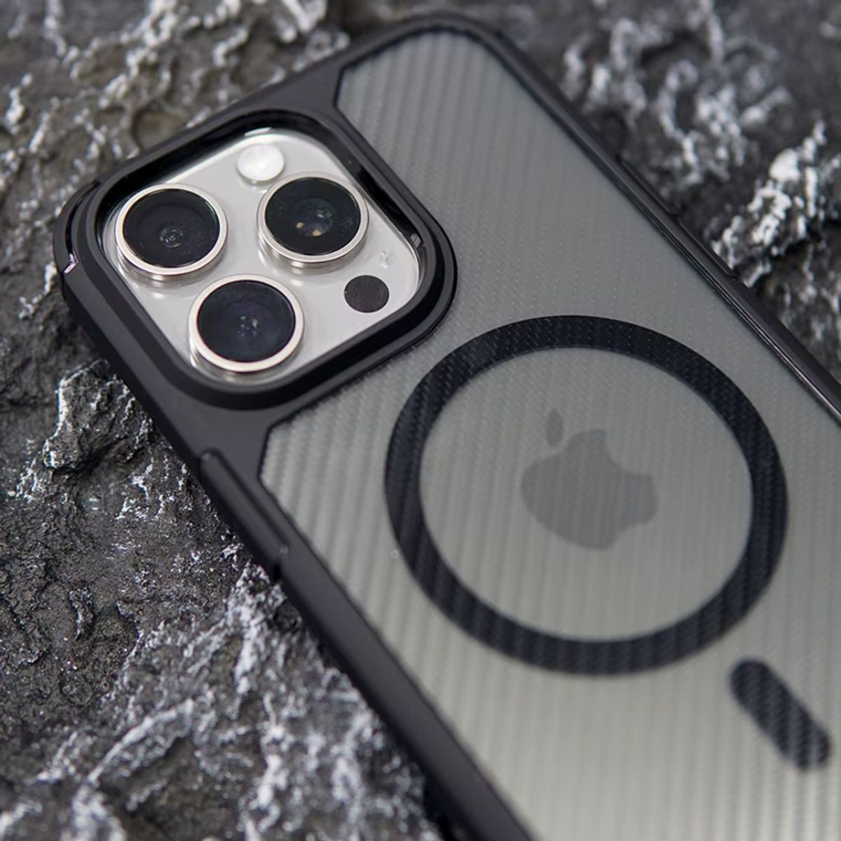 GENERICO - Case mate magsafe con textura de fibra de carbono - IPHONE 15