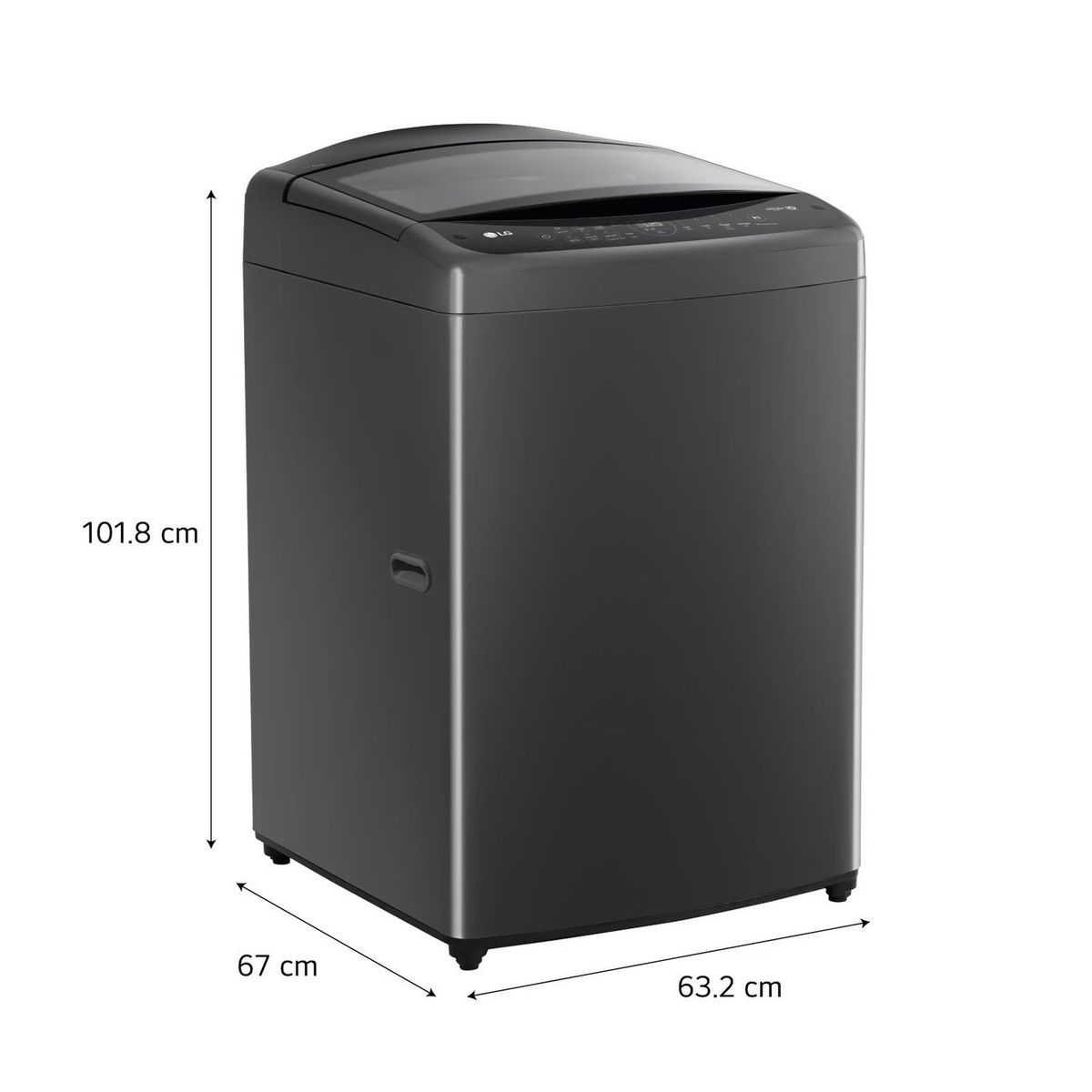 LG - Lavadora  LG 17kg Carga Superior Inteligencia Artificial Negro Claro WT17BV6T
