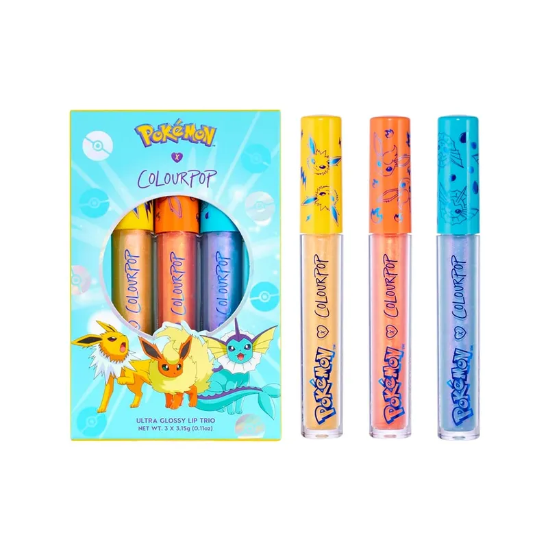 COLOURPOP - Pokemon ColourPop Gloss de labios Trio Evoluciones