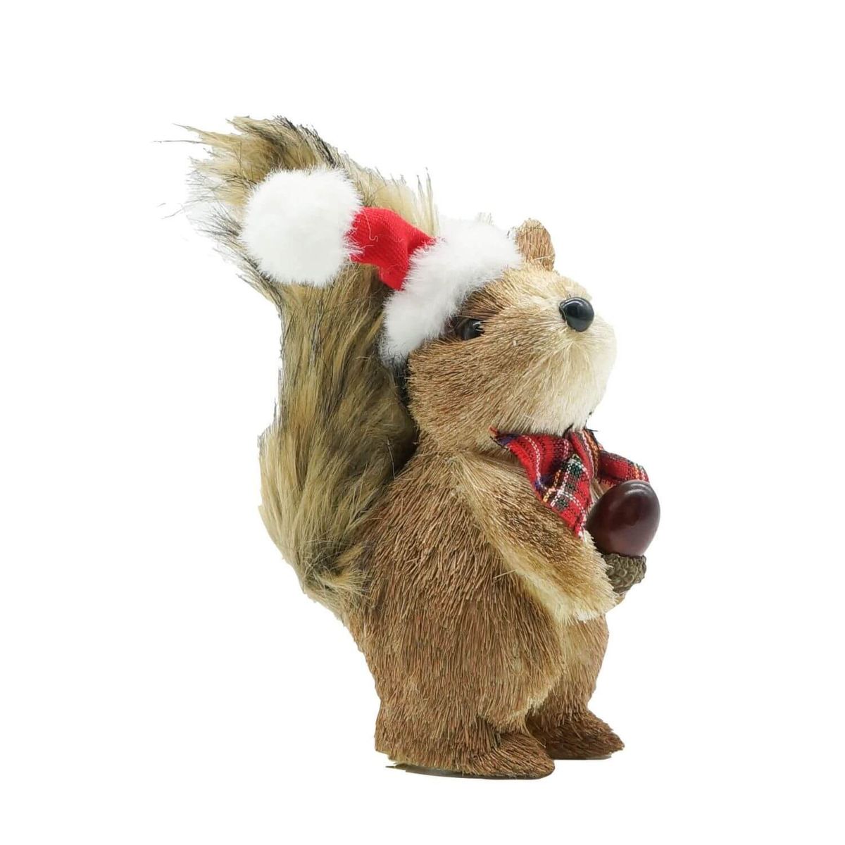 FLORIPA - Ardilla Con Sombrero Navideña de 17cm AB252 FLORIPASTORE