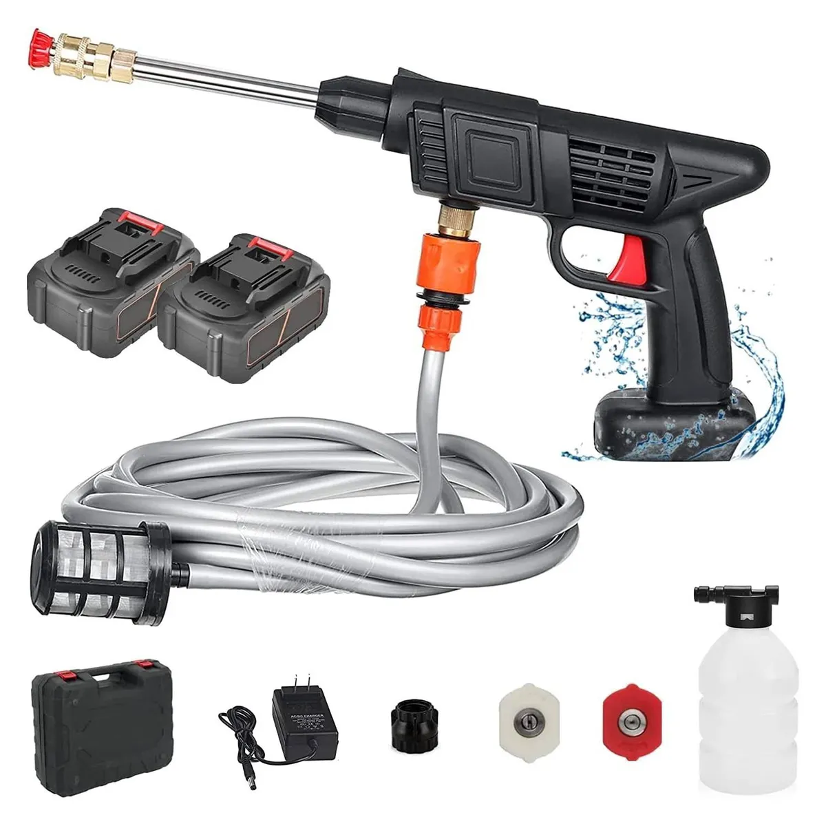 GENERICO - HIDROLAVADORA ALTA PRESION INALAMBRICA  120V DOBLE BATERIA N