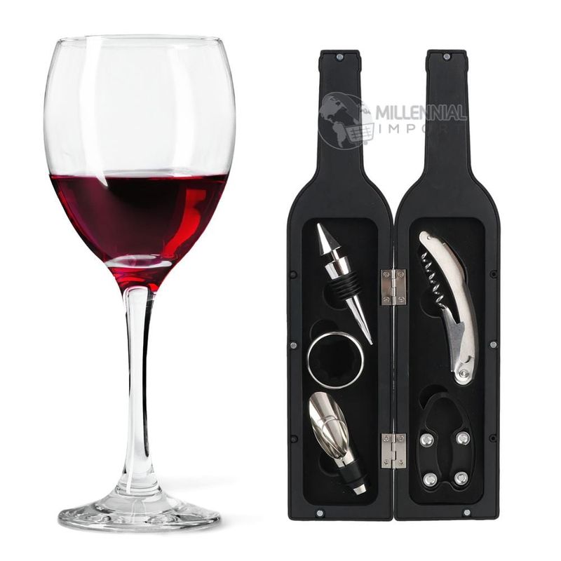 GENERICO - Set Completo Saca Corcho de 5 Piezas