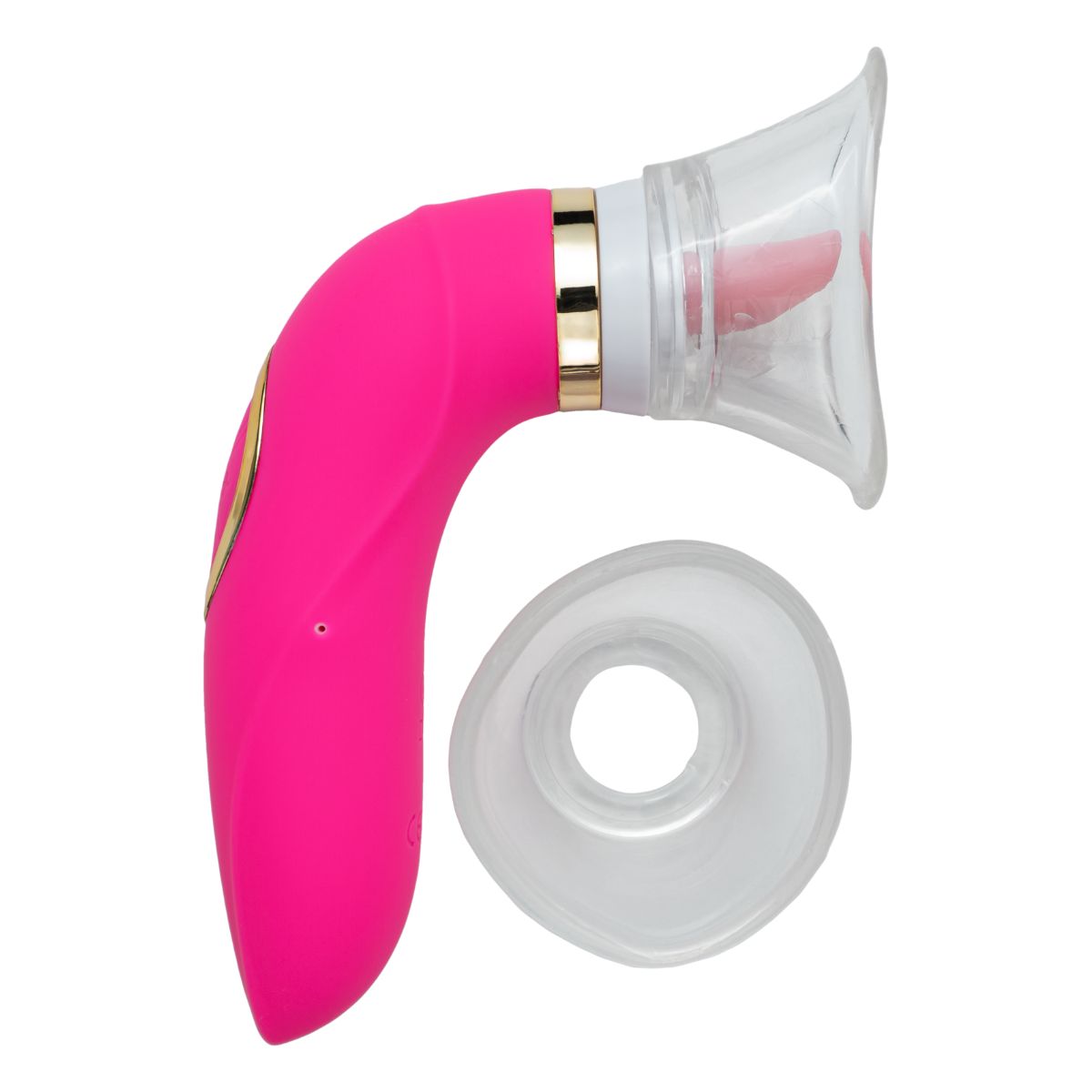 GENERICO - Succionador con chupones y lengua para estimulación - Rosado