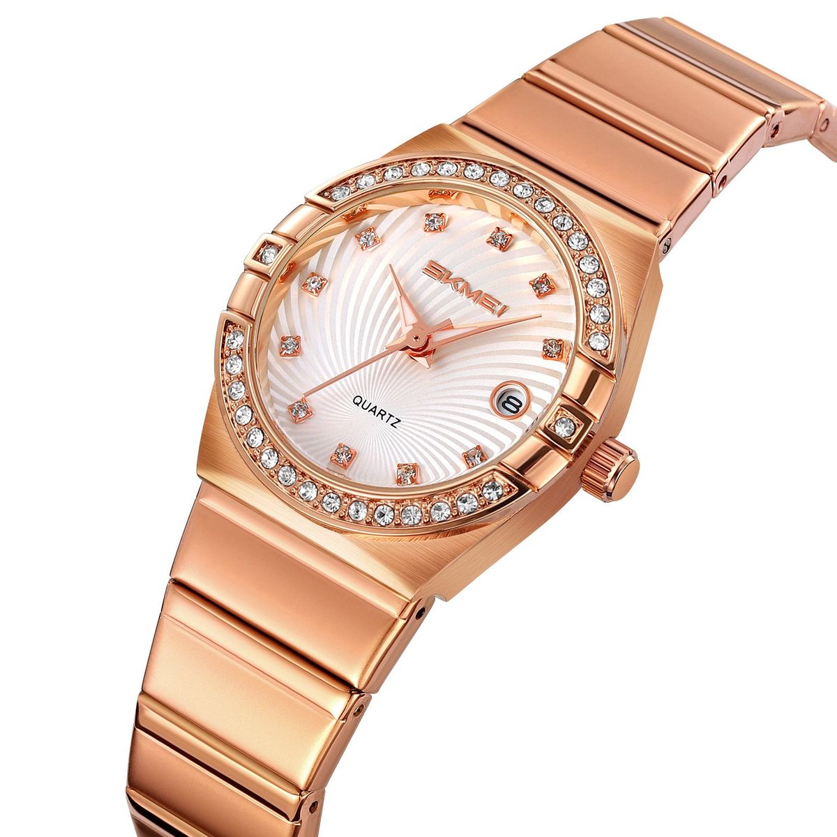 SKMEI - RELOJ SKMEI 2342 ORO ROSA CORREA ACERO PARA MUJER