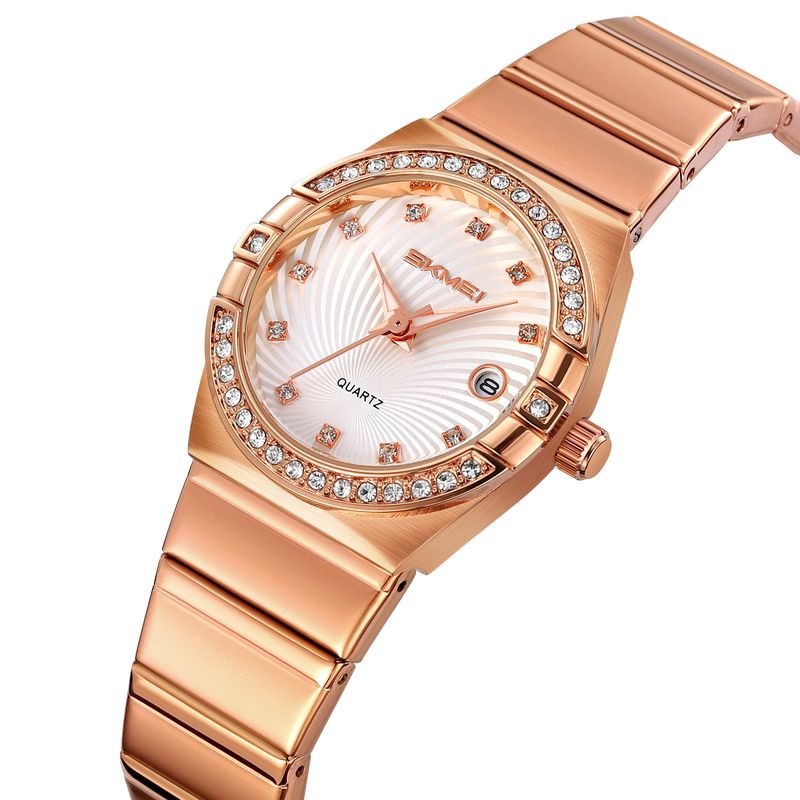 SKMEI - RELOJ SKMEI 2342 ORO ROSA CORREA ACERO PARA MUJER