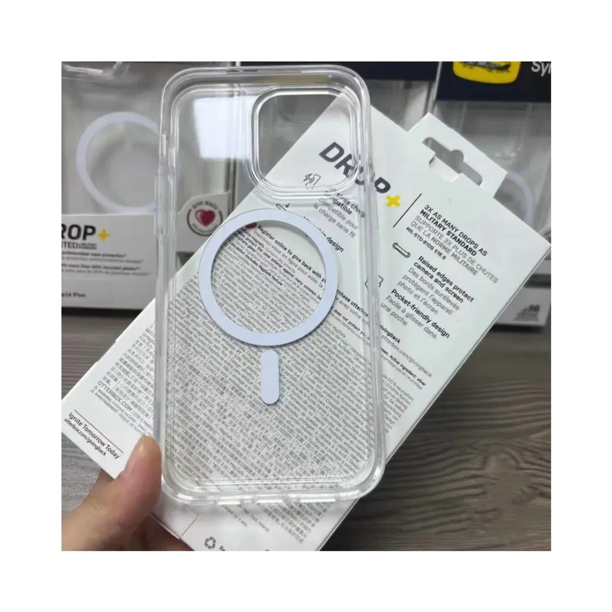 GENERICO - Case a prueba de golpes MagSafe - TRANSPARENTE -IPHONE 15