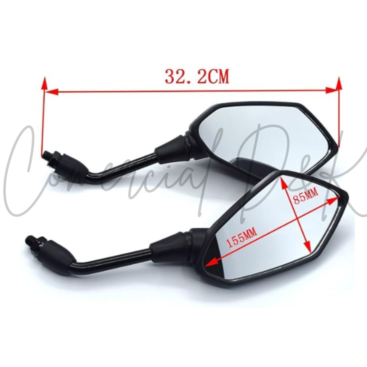 GENERICO - ESPEJOS DEPORTIVO UNIVERSAL MOTO-BICIMOTO