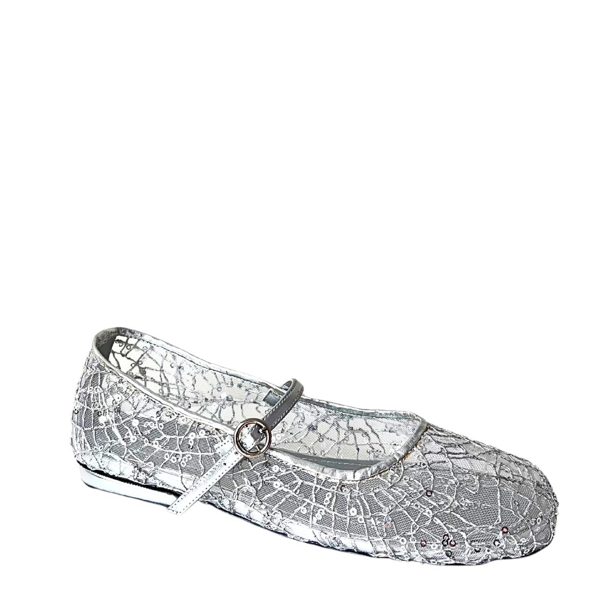 SAPATU - BALLERINAS MUJER SAPATU MARY JANE MALLA PLATA
