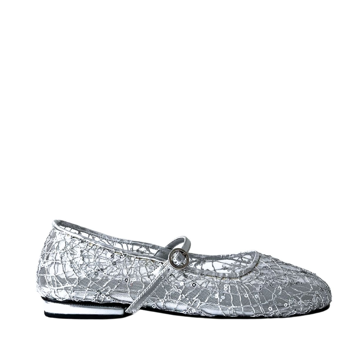 SAPATU - BALLERINAS MUJER SAPATU MARY JANE MALLA PLATA