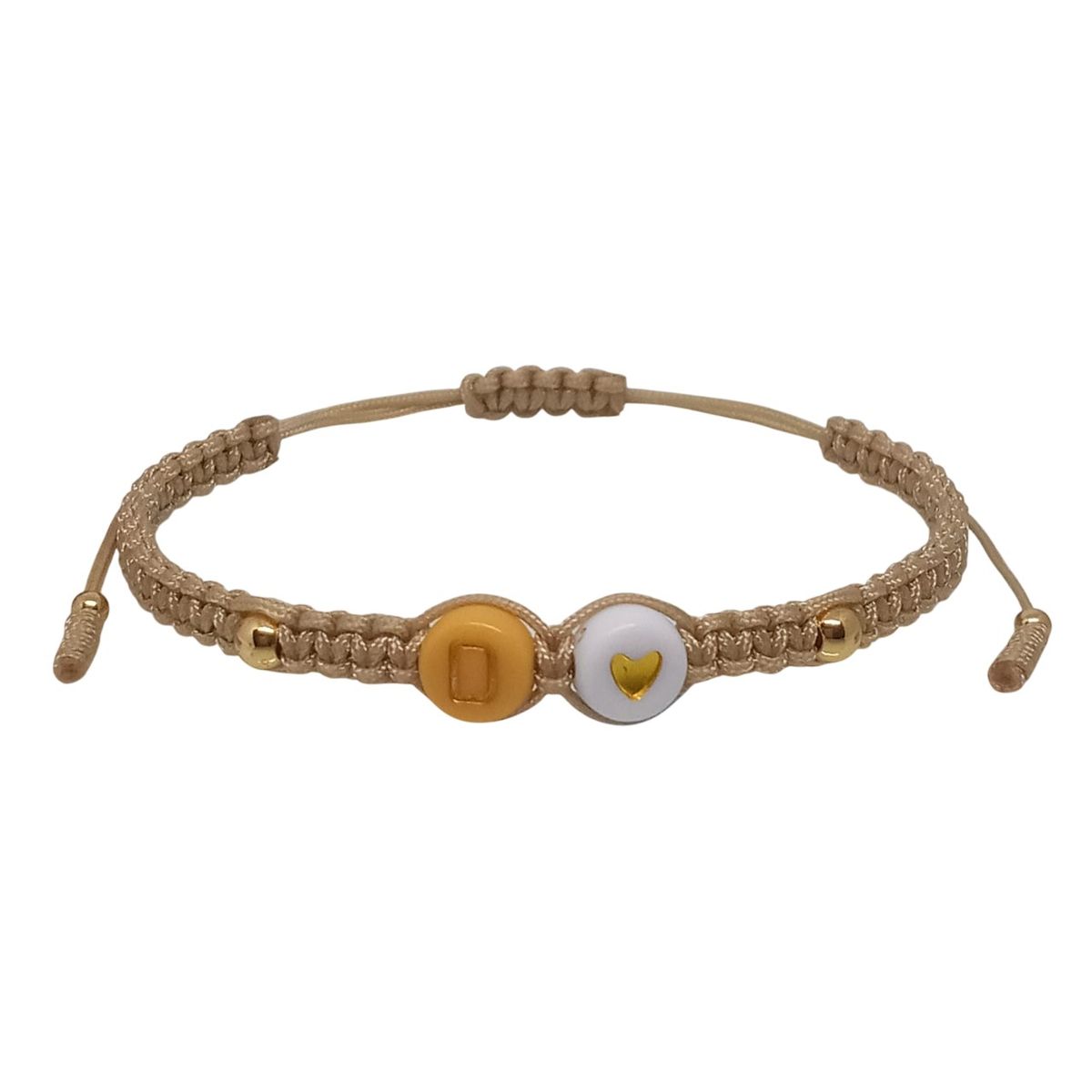 LUCYANA JOYAS Y ACCESORIOS - Pulsera Mujer Hilo Nombre Letra Inicial D y Corazón  - Joyas Lucyana