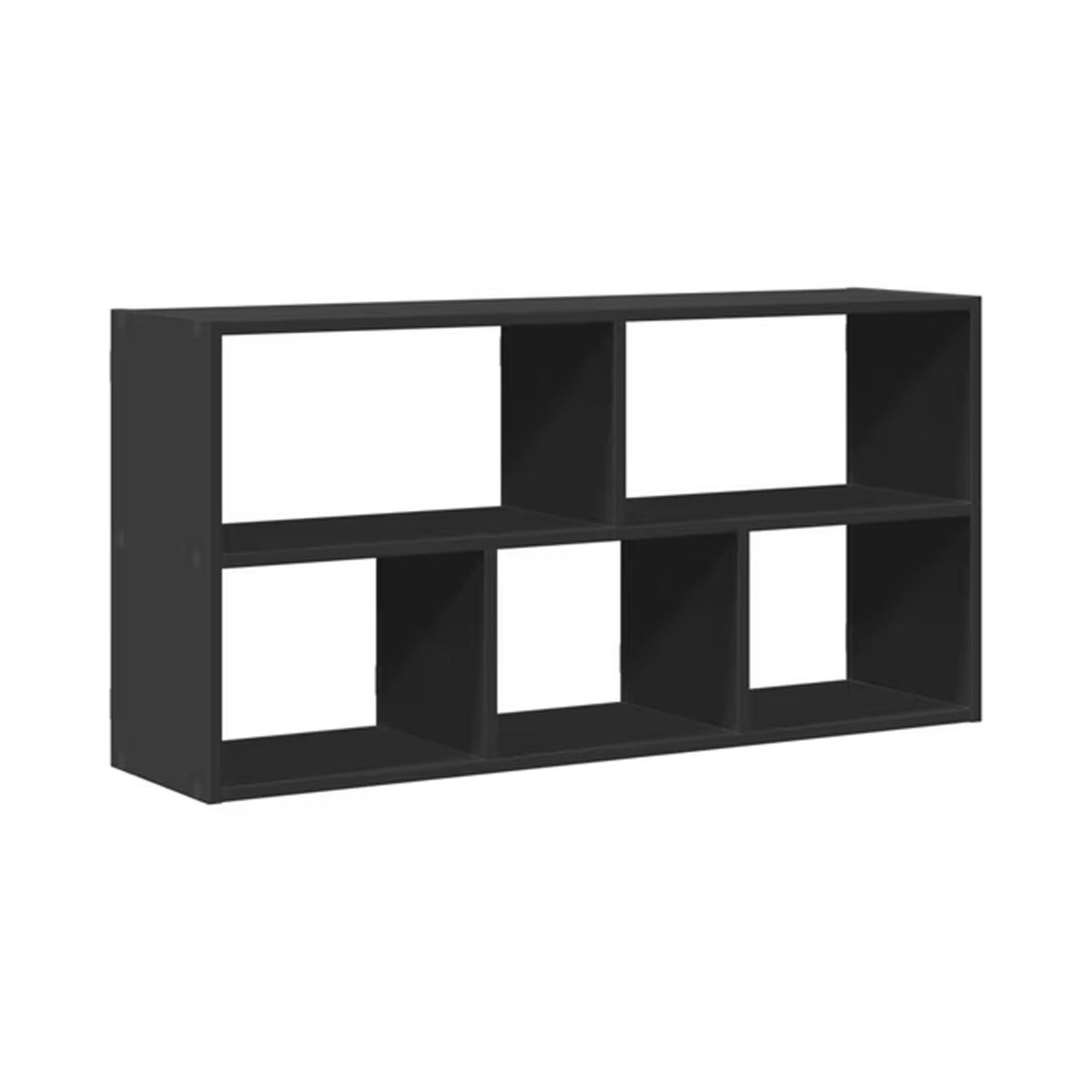 GENERICO - Repisa Flotante Melamina 5 Divisiones 90x60x20cm Negro