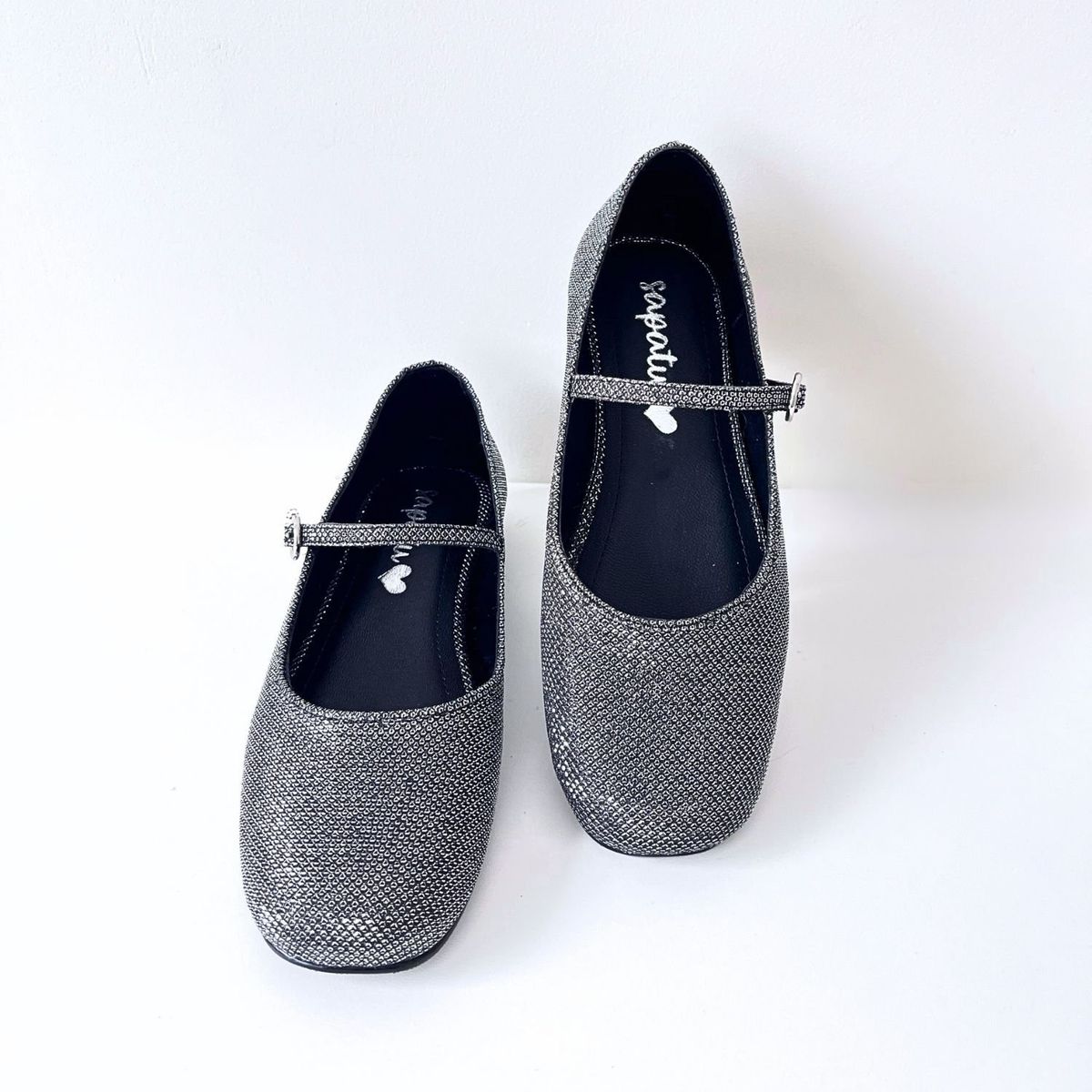 SAPATU - BALLERINAS MUJER SAPATU MARY JANE NEGRO BRILLO