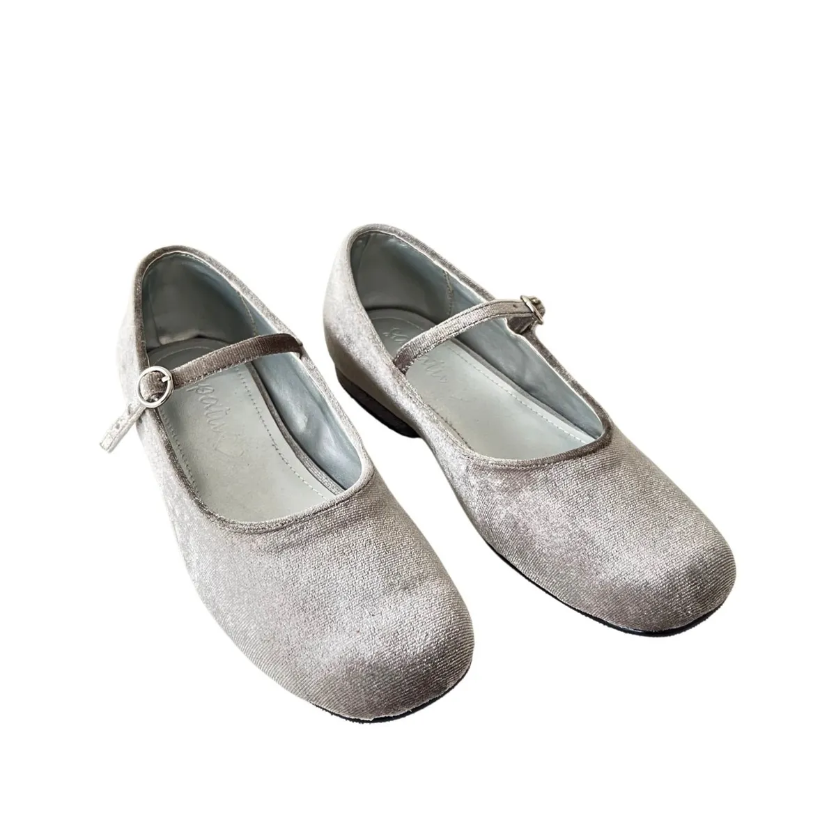 SAPATU - BALLERINAS MUJER SAPATU MARY JANE TERCIOPELO PLOMO