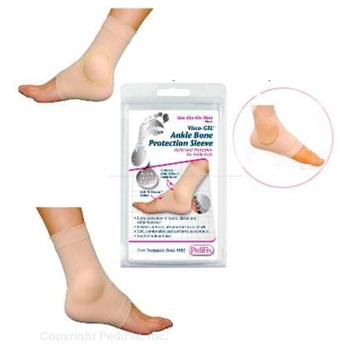 GENERICO - 1par Protector de tobillo con gel interior