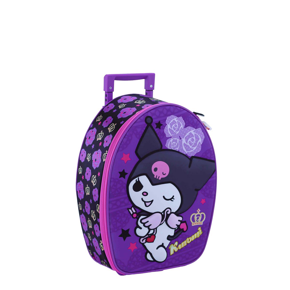 SCOOL - SET MOCHILA KUROMI OFICIO MALETA RUEDAS LONCHERA CARTUCHERA EVA3D