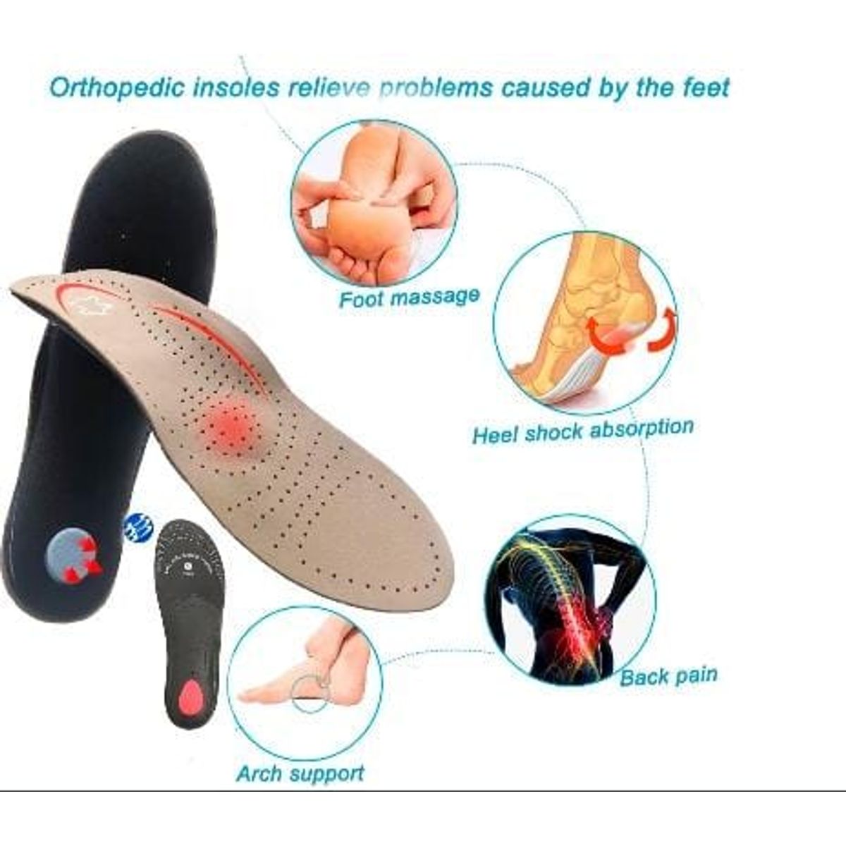 GENERICO - Plantilla de Cuerina con Forma Ortopedica