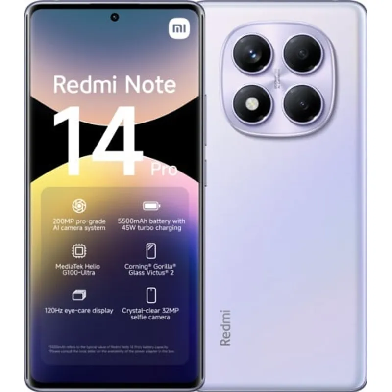 XIAOMI - Xiaomi Redmi Note 14 Pro 4G 256GB 8GB RAM Purpura