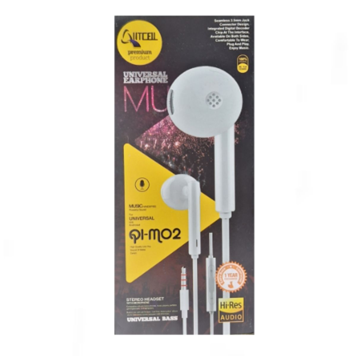 GENERICO - Audifono auriculares earphone Hi Res Qutcell