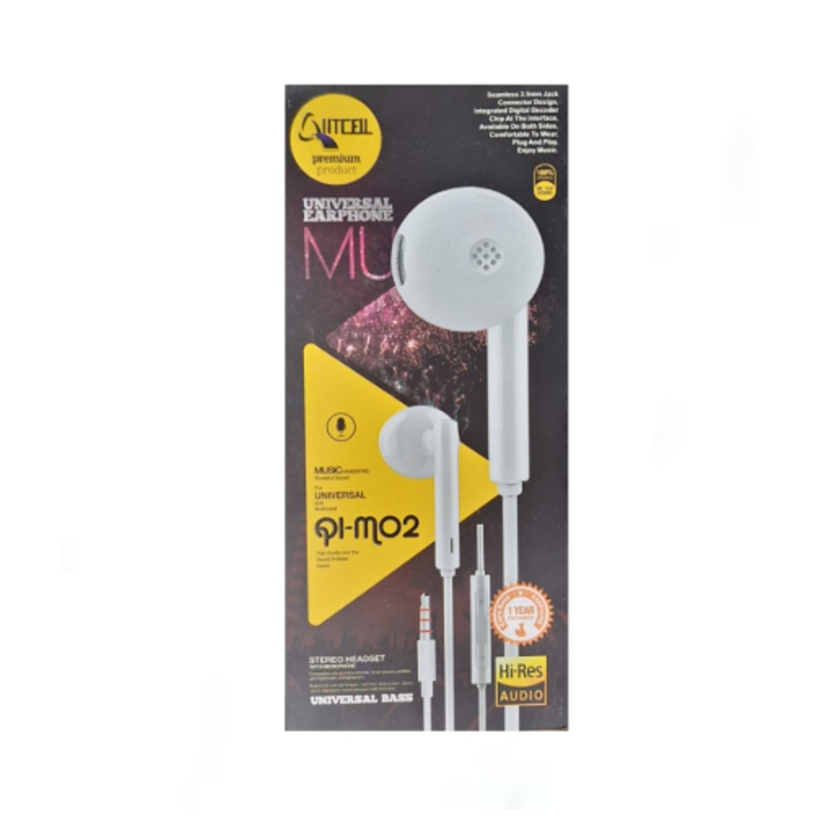 GENERICO - Audifono auriculares earphone Hi Res Qutcell