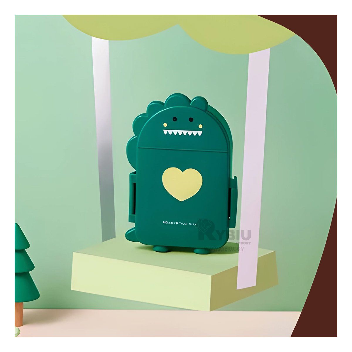 RYBIU IMPORT - Taper con Diseno de Dinosaurio Color Verde Y+Papel de Regalo