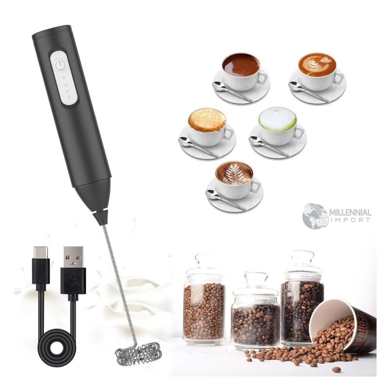 GENERICO - Mini Batidora Eléctrica de Mano Vaporizador de Leche Capuchino