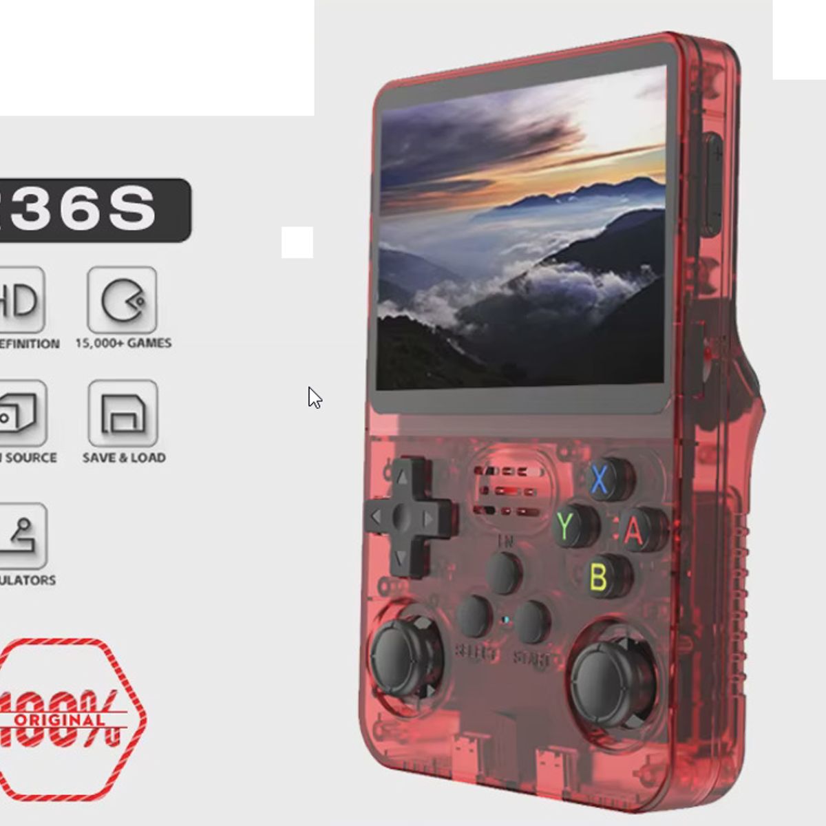 Consola Retro R36s 2026 de 64Gb ArkOS ORIGINAL Rojo, marca GENERICO - Foto Principal