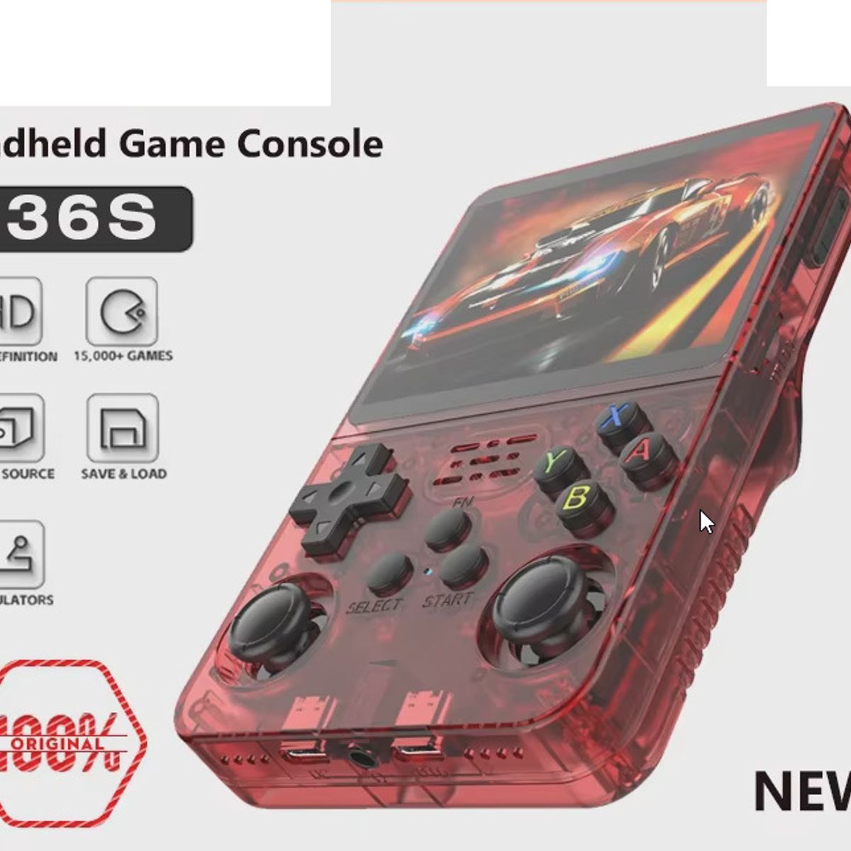 Consola Retro R36s 2026 de 64Gb ArkOS ORIGINAL Rojo, marca GENERICO - Foto 2