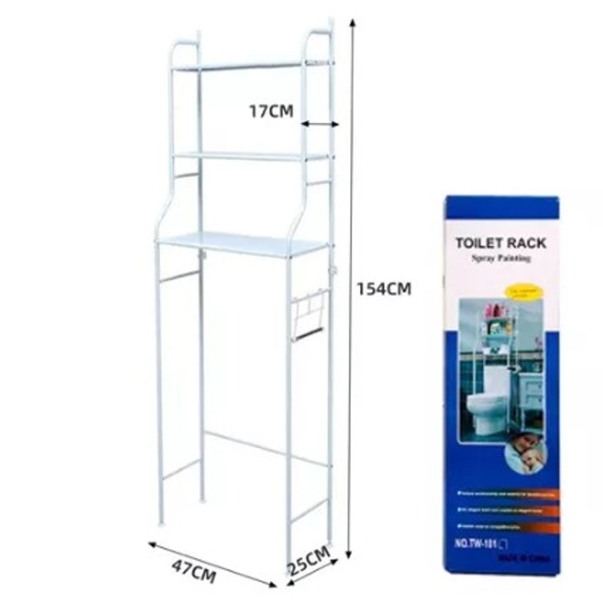 GENERICO - Estante Organizador para Inodoro 3 Niveles