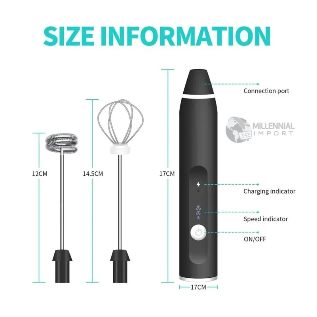 GENERICO - Mini Batidora para Café Portátil y Eléctrica