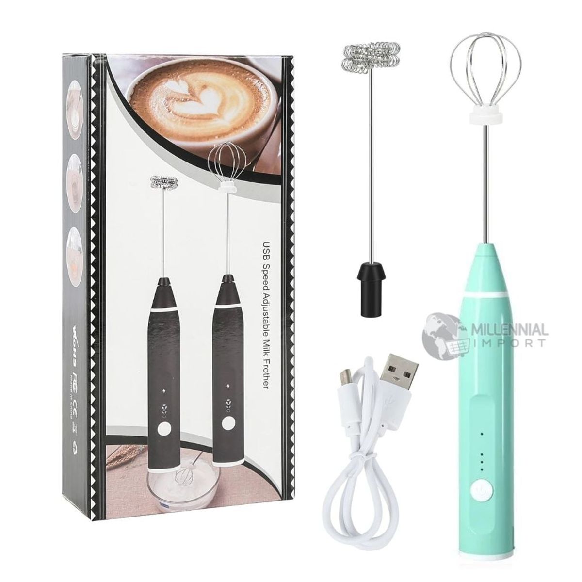 GENERICO - Mini Batidora Espumadora para Café - Eléctrica con USB