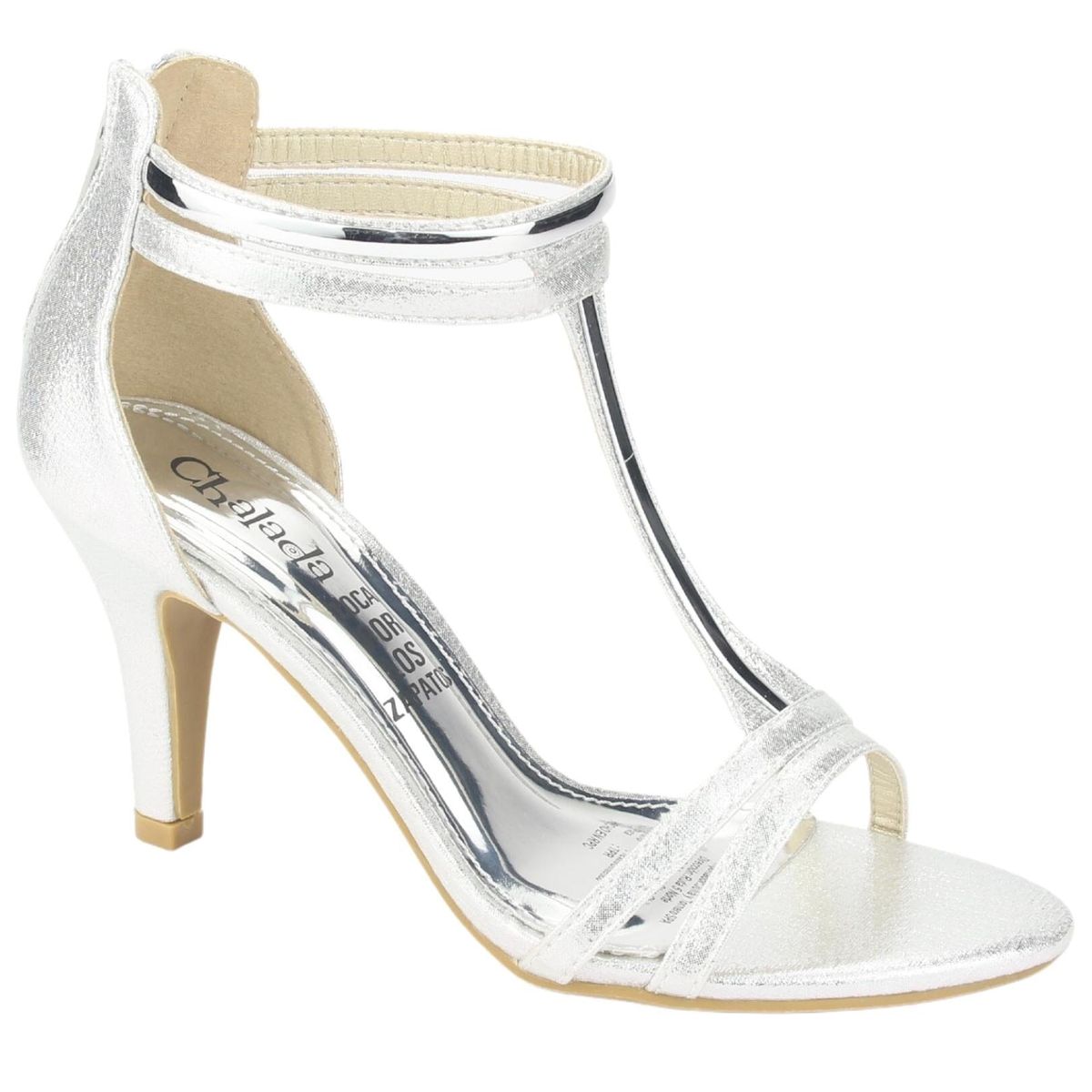 CHALADA - Sandalia Mujer Plateado Fiesta Chalada Myrna-3