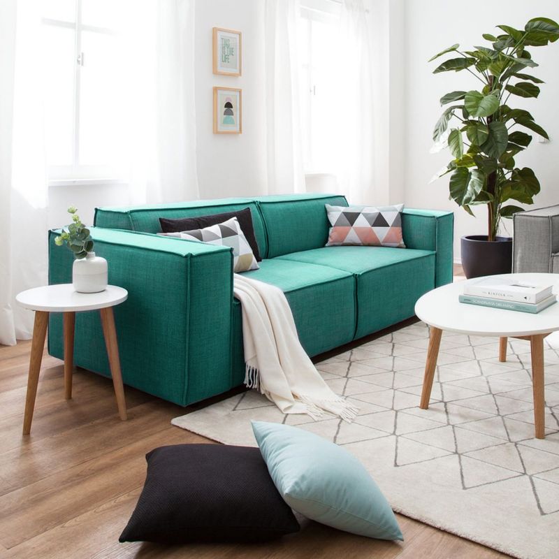GENERICO - Sofá 2 Cuerpos Vitoriano - Turquesa